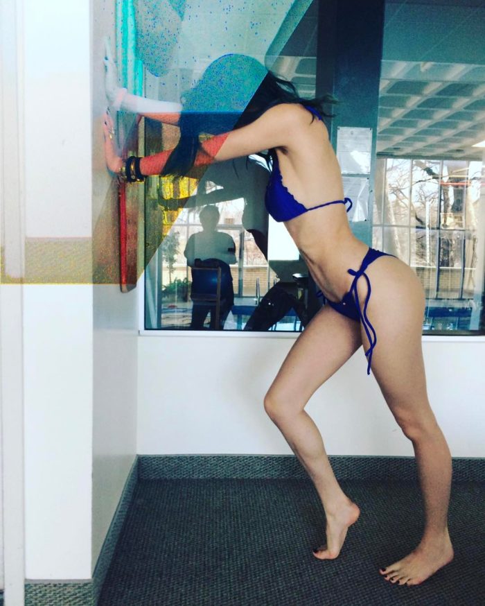 Bella Thorne blue bikini
