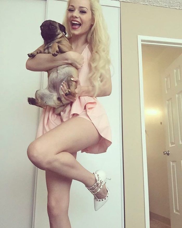 Elsa Jean with her dog